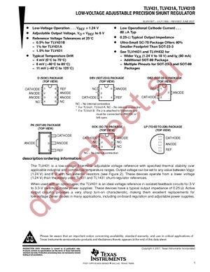 TLV431CDBV datasheet  